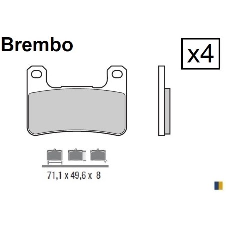 Pastiglie freno anteriore Brembo SA per Suzuki 1000 GSX-R 2004-2011