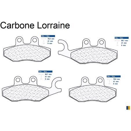 Carbone Lorraine front brake pads - Piaggio 250 X9 2005-2010