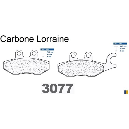 Pastiglie freno posteriore Carbone Lorraine per Piaggio 125 / 250 X7 2008-2012