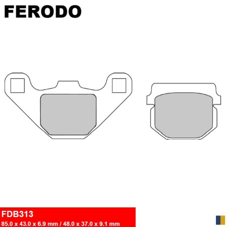 Ferodo Halbmetall-Bremsbeläge Typ FDB313EF
