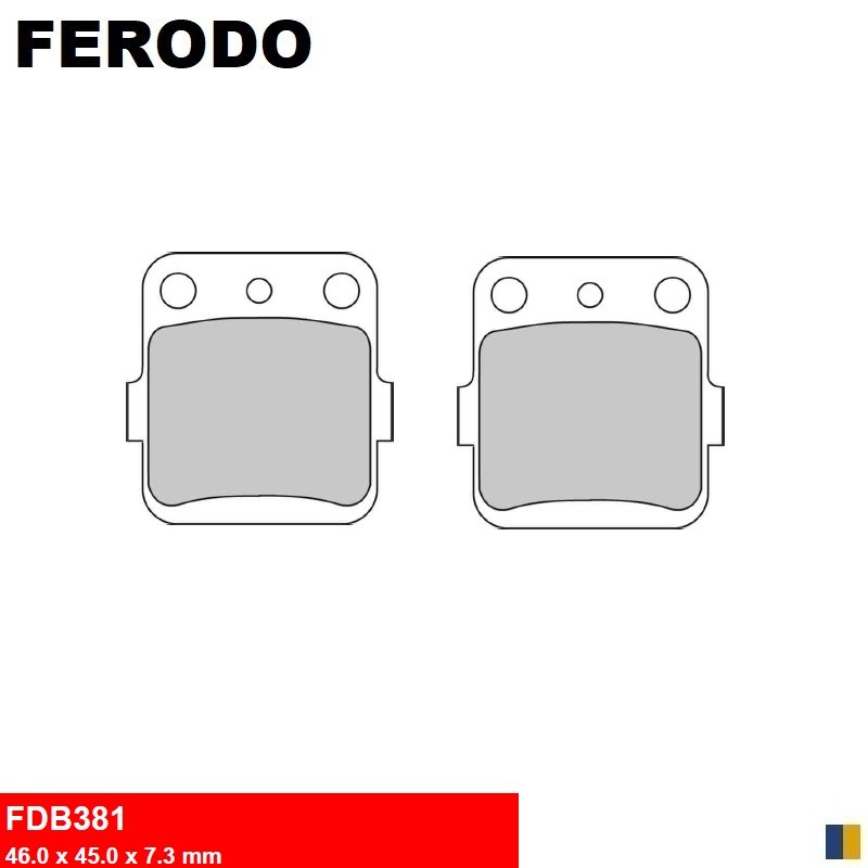 Plaquettes de frein Ferodo semi-métal type FDB381EF