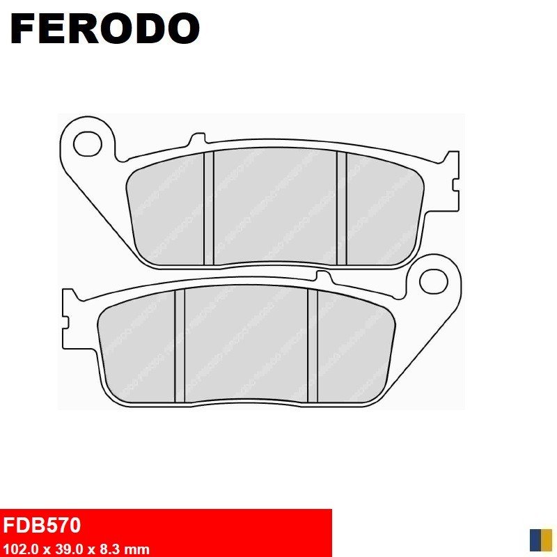 Półmetalowe klocki hamulcowe Ferodo typu FDB570EF