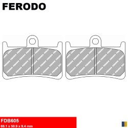 Plaquettes de frein Ferodo semi-métal type FDB605EF