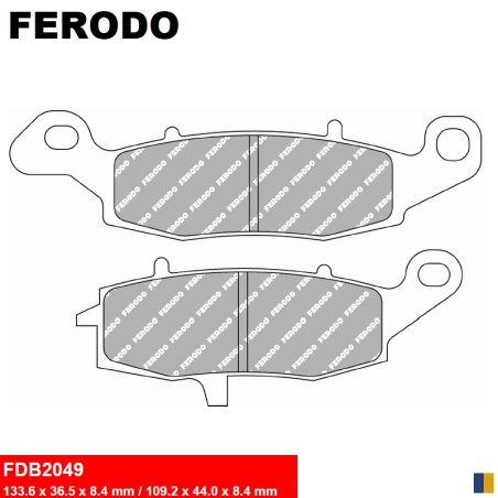 Półmetalowe klocki hamulcowe Ferodo typu FDB2049EF