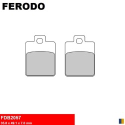 Plaquettes de frein Ferodo semi-métal type FDB2057EF
