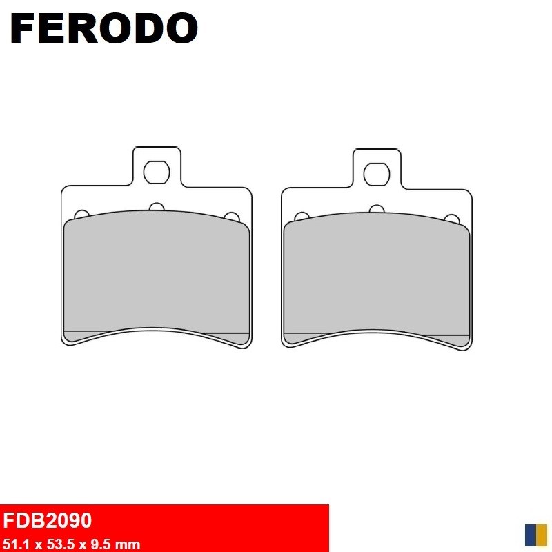 Pastillas de freno semimetálicas Ferodo tipo FDB2090EF