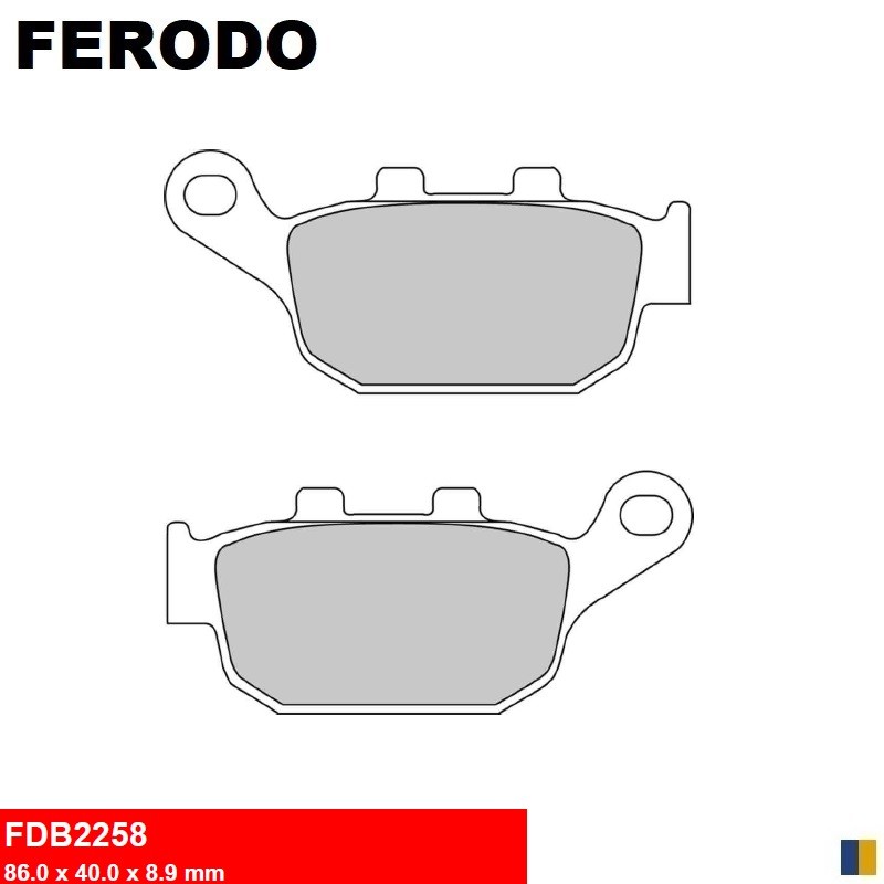 Ferodo halvmetall bromsbelägg typ FDB2258EF