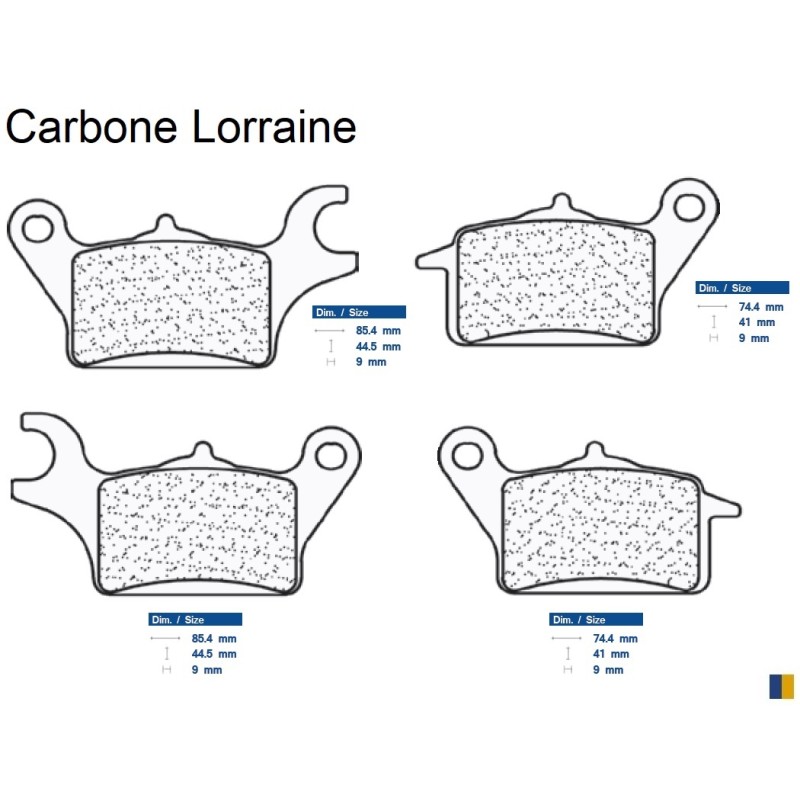 Carbone Lorraine remblokken vooraan - MBK 125 Tryptik 2014+