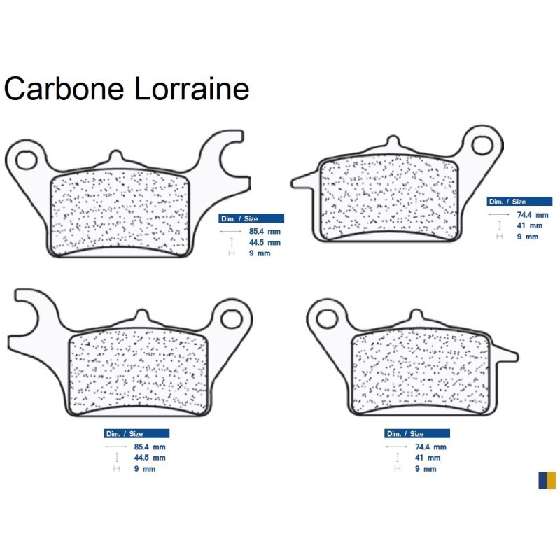 Pastillas de freno delanteras Carbone Lorraine para Yamaha 125 Tricity 2014-2019
