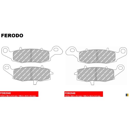 Plaquettes Ferodo de frein avant - CFMoto 650 NK/TK/TR 2012-2014