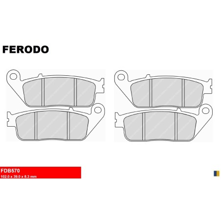 Ferodo remblokken voor - BMW C 650 Sport 2016-2020