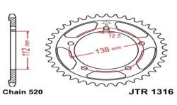 Komplet łańcucha 520 - Honda CB 500 F /ABS 2013-2021