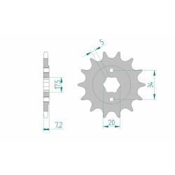 Kettingset 520 - Honda CRF 230 F 2004-2019