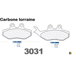 Jeu de plaquettes de frein Carbone Lorraine type 3031 MSC