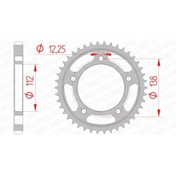 Kit chaîne 530 - Honda CB 900 F Hornet 2002-2007