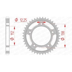 Zestaw łańcucha 530 - Honda CBF 1000 F /ABS 2010-2016