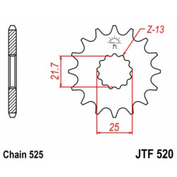 Kedjesats 525 - Suzuki 600 GSR 2006-2012