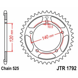 Kedjesats 525 - Suzuki 600 GSR 2006-2012