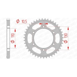 Kit chaîne 525 - Suzuki 750 GSXR 2011-2017