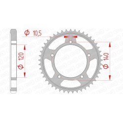 Zestaw łańcucha 530 - Suzuki SV 1000 N 2003-2007