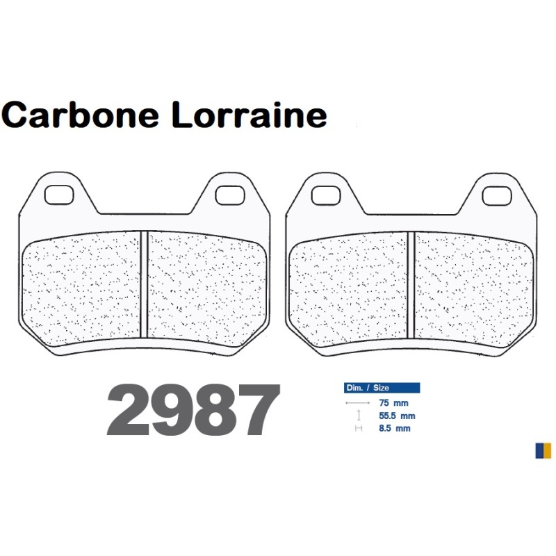 Pastiglie freno posteriore Carbone Lorraine per BMW K1200 LT /ABS 1997-2009