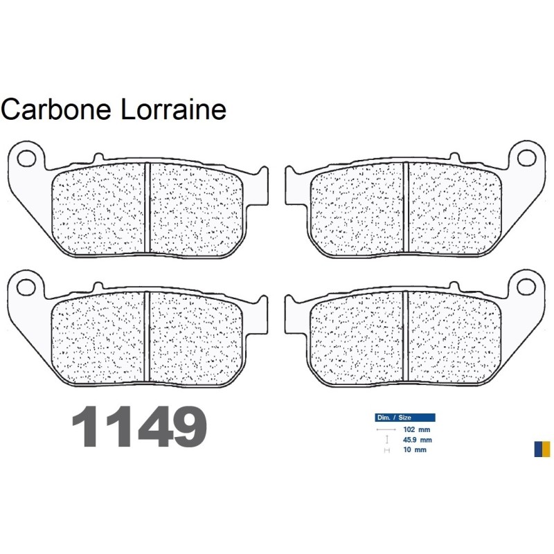 Pastillas de freno delanteras Carbone Lorraine - Harley Davidson XL 1200 Sportster R Roadster 2004-2008 Pastillas de freno delanteras Carbone Lorraine - Harley Davidson XL 1200 Sportster R Roadster 2004-2008