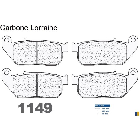 Pastillas de freno delanteras Carbone Lorraine - Harley Davidson XL 1200 Sportster R Roadster 2004-2008