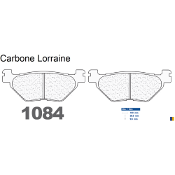 Plaquettes Carbone Lorraine de frein arrière - Yamaha 1300 FJR /A /ABS 2001-2019