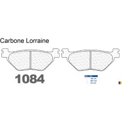 Carbone Lorraine remblokken achter - Yamaha XVS 1300 A Midnight Star 2007-2013
