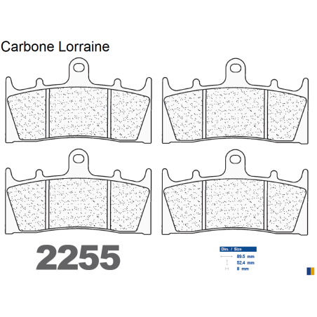 Carbone Lorraine front brake pads - Suzuki 1000 GSXR 2001-2002