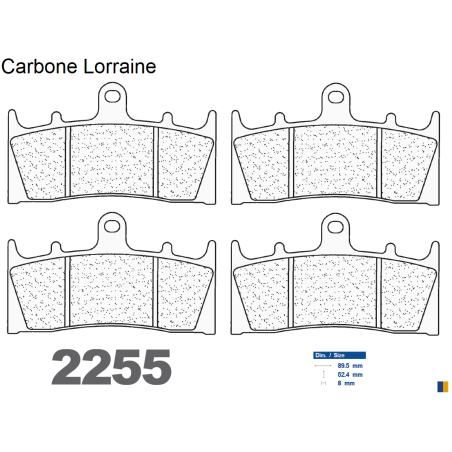 Carbone Lorraine remblokken vooraan - Suzuki GSF 1200 S/N Bandit 2001-2005