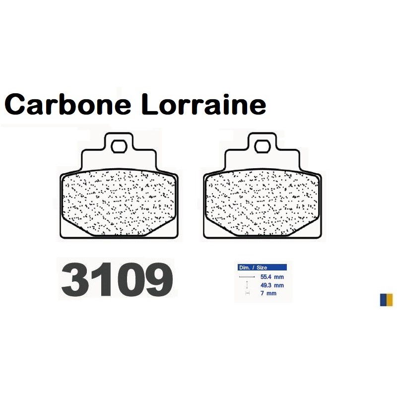 Jeu de plaquettes de frein Carbone Lorraine type 3109 MSC