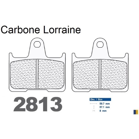 Pastillas de freno traseras Carbone Lorraine - 2813 RX3