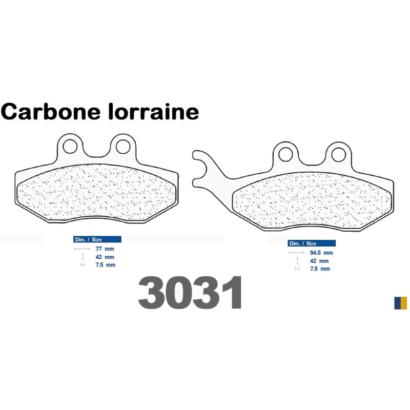 Przednie klocki hamulcowe Carbone Lorraine - CPI 125 / 200 GTR 2002-2003
