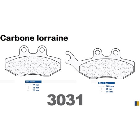 Carbone Lorraine front brake pads - Benelli 400 Velvet Dusk 2003-2004