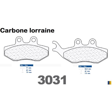 Przednie klocki hamulcowe Carbone Lorraine - Gilera VX 125 Runner 4T (Grimeca) 2001-2012