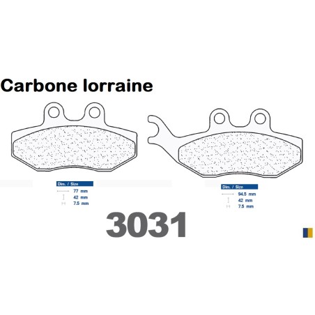 Carbone Lorraine Bremsbeläge vorne - Gilera FX 125 Runner /SP (Grimeca) 2000-2005