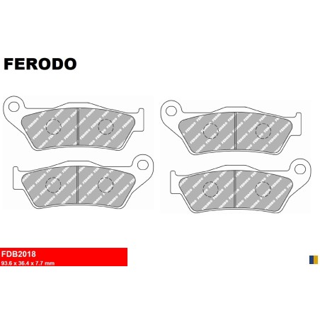 Plaquettes Ferodo de frein avant - Triumph Tiger 800 XRX /Low 2018-2020