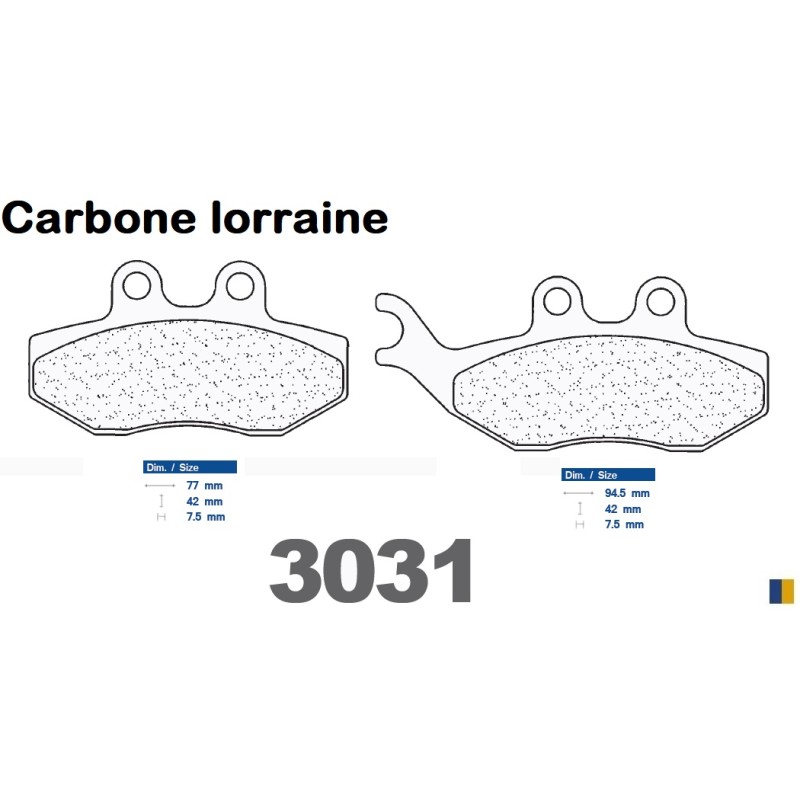 Pastillas de freno delanteras Carbone Lorraine - Malaguti 250 Madison RS 2004-2011