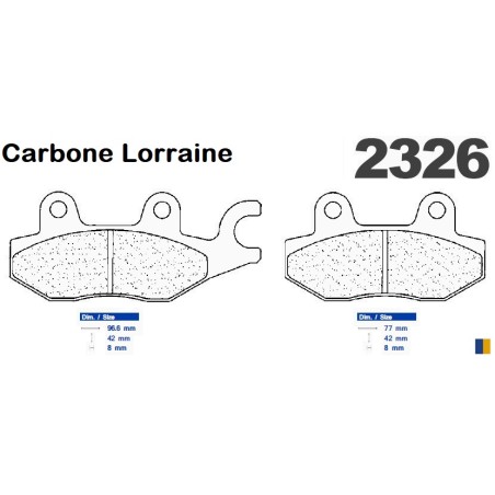 Carbone Lorraine rear brake pads type 2326 RX3
