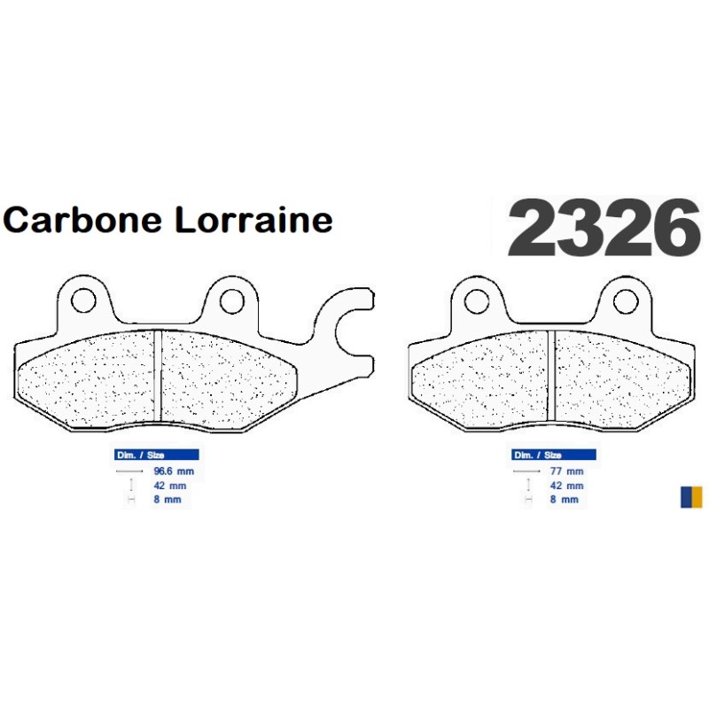 Carbone Lorraine rear brake pads - Daelim 125 Roadwin 2004-2014