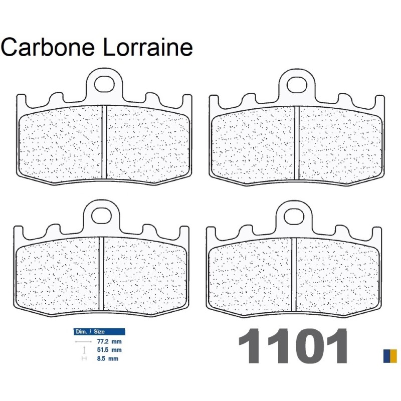 Plaquettes Carbone Lorraine de frein avant - BMW HP2 1200 Megamoto 2006-2008