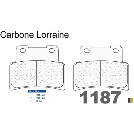 Carbone Lorraine bromsbelägg fram - 1187 XBK5