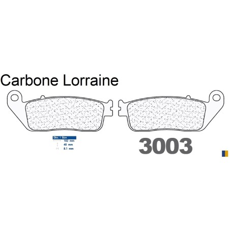 Pastillas de freno traseras Carbone Lorraine - Kymco 500 Xciting 2004-2015