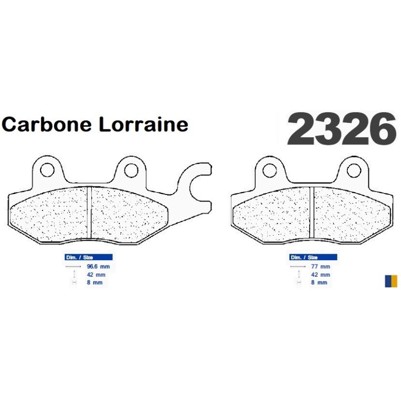 Carbone Lorraine bromsbelägg bak - Yamaha XTZ 750 Super Tenere 1989-1994