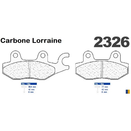 Pastiglie freno posteriore Carbone Lorraine per Yamaha XTZ 750 Super Tenere 1989-1994