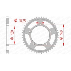 Zestaw łańcucha 525 - Suzuki 650 V-Strom /ABS 2012-2024