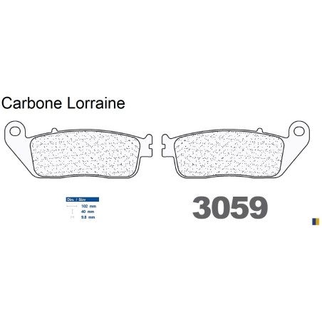 Pastiglie freno anteriore Carbone Lorraine tipo 3059 MSC