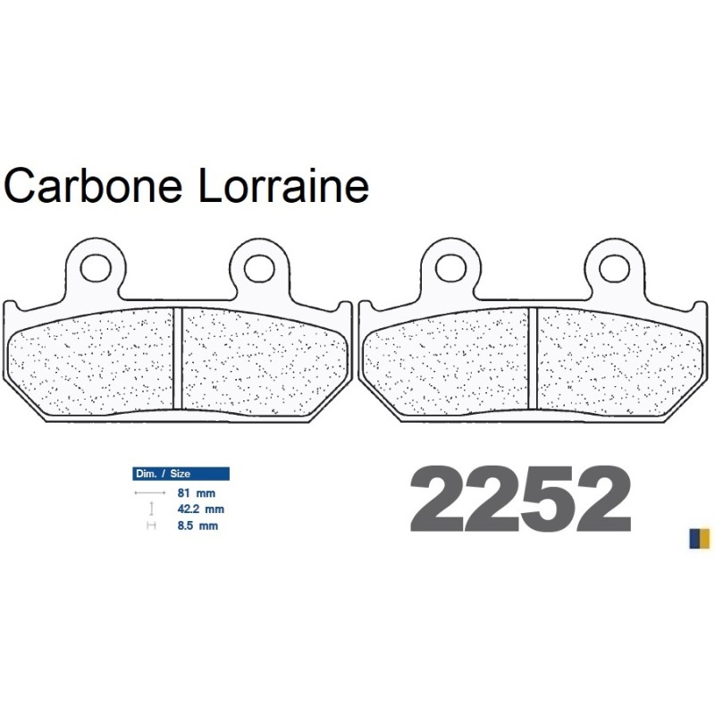 Pastiglie freno anteriore Carbone Lorraine tipo 2252 XBK5