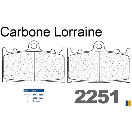 Carbone Lorraine front brake pads type 2251 XBK5